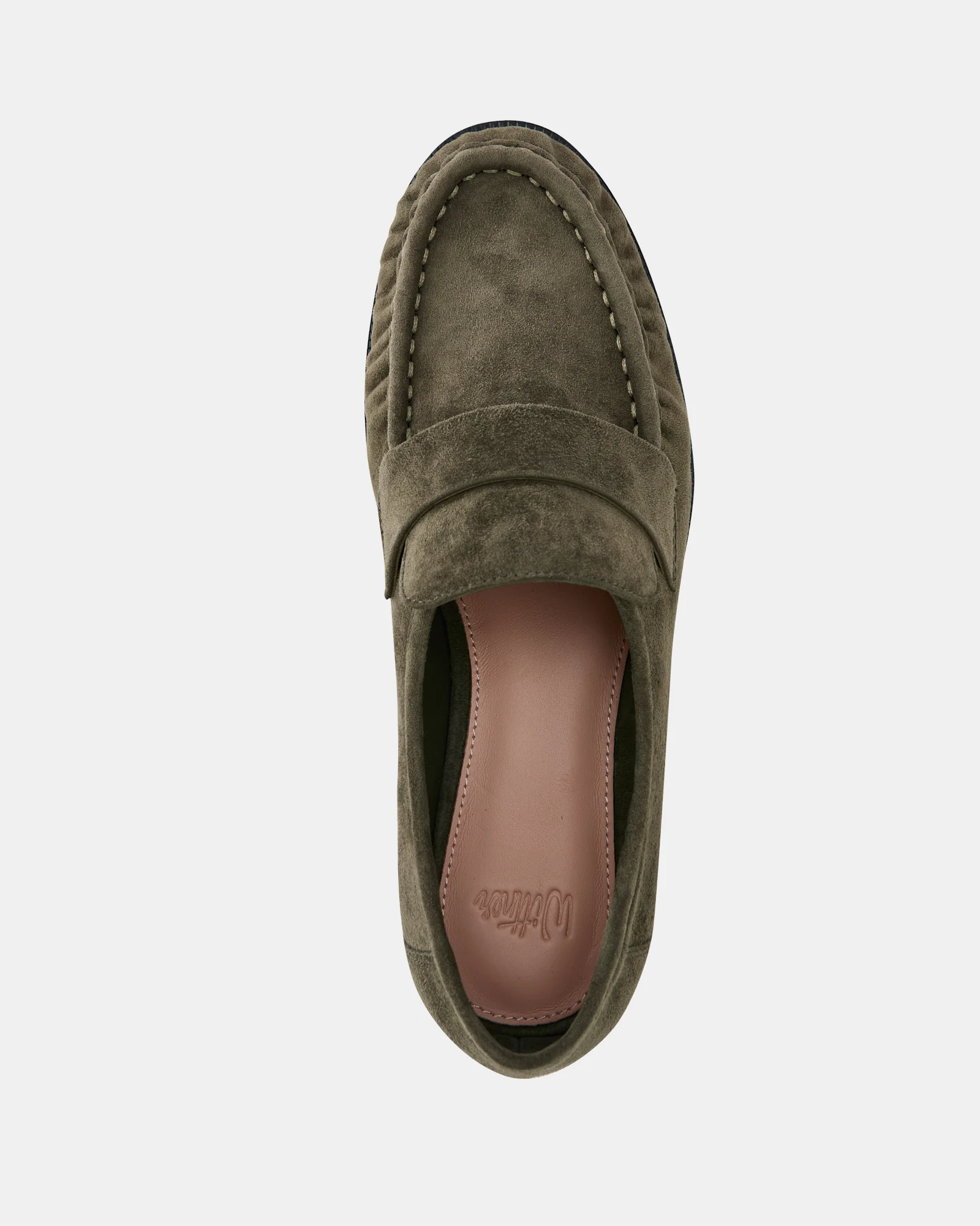 Adriel Olive Green Suede Leather Loafer - Image 5
