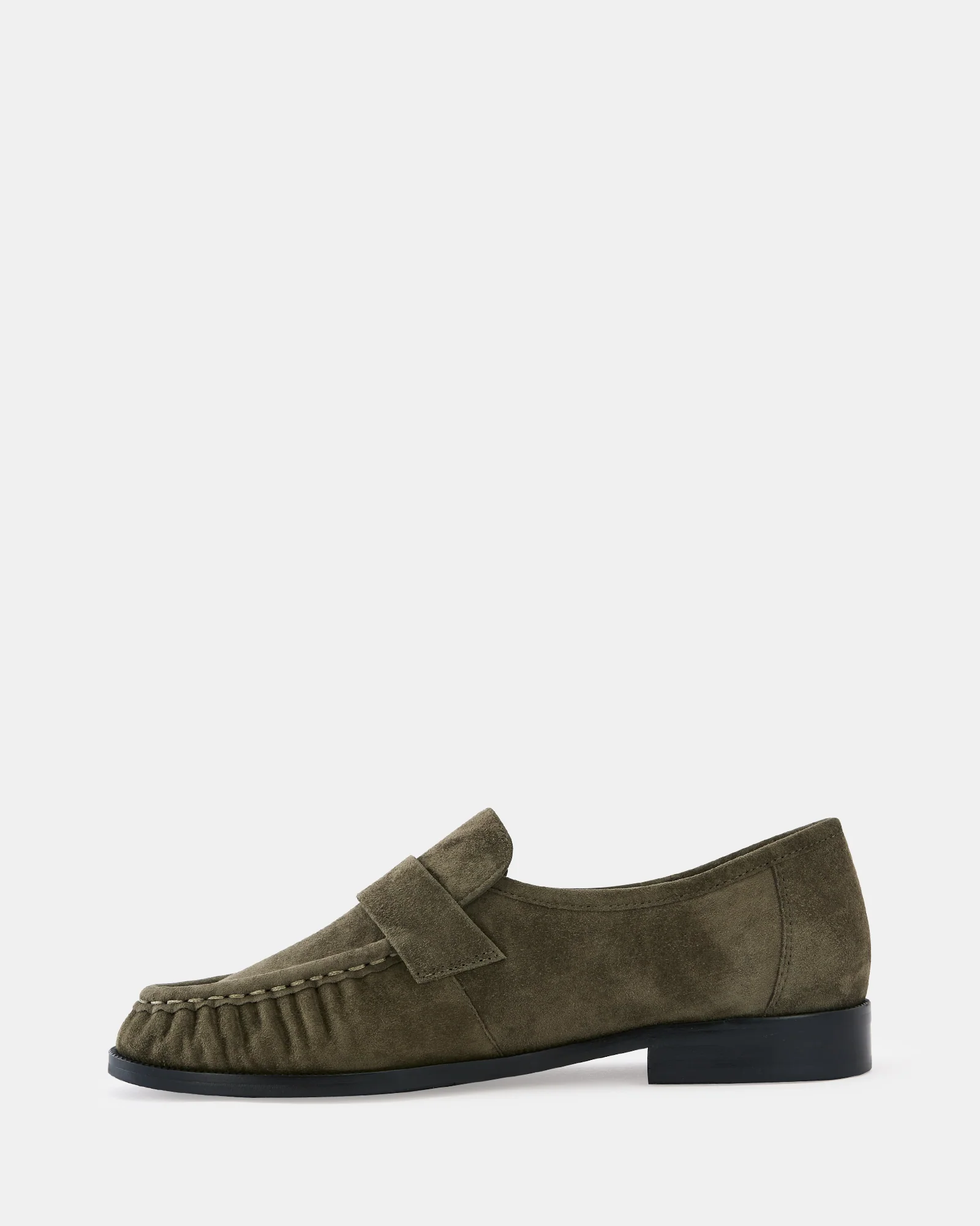 Adriel Olive Green Suede Leather Loafer - Image 6