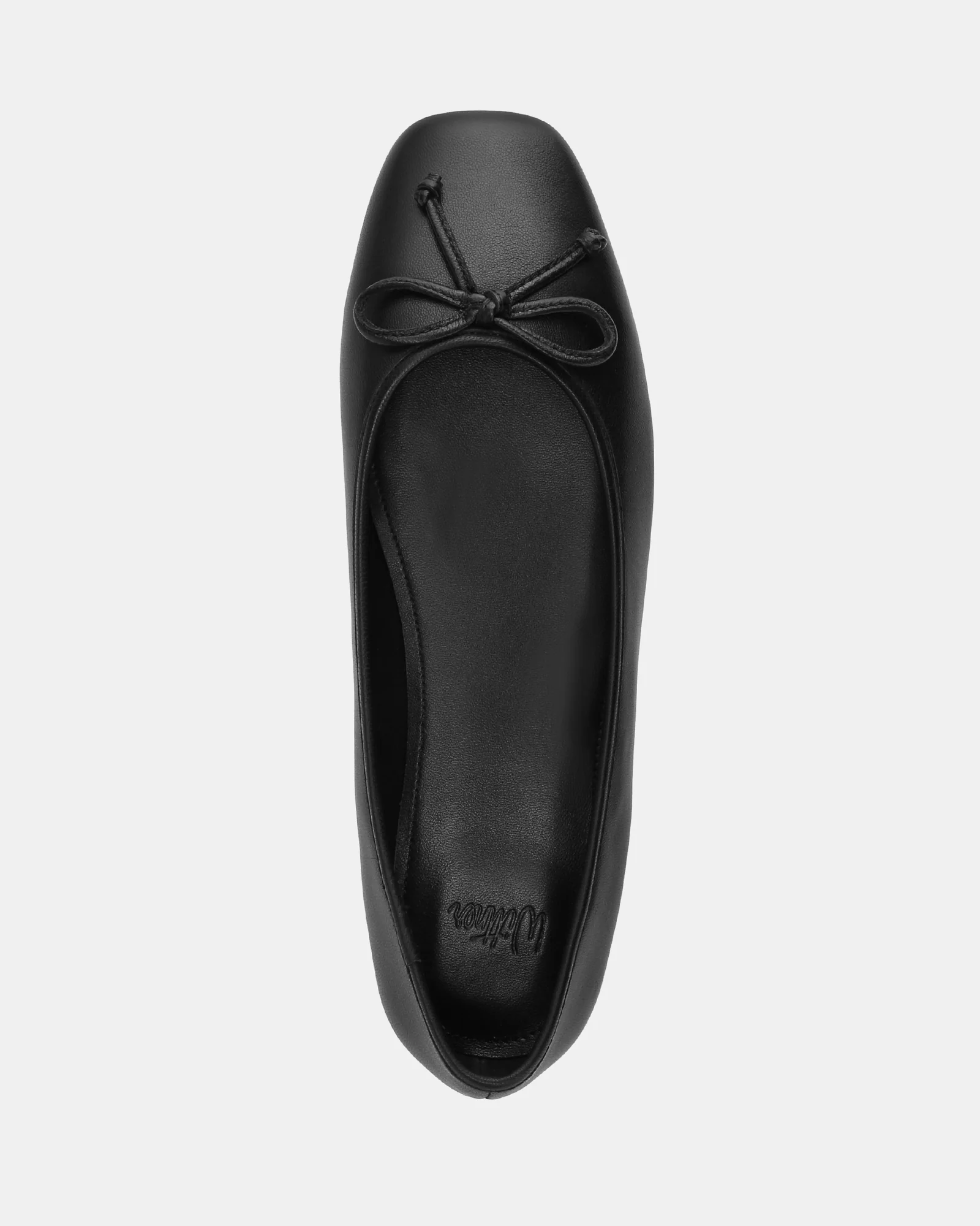 Armenia Black Leather Ballet Flat - Image 5
