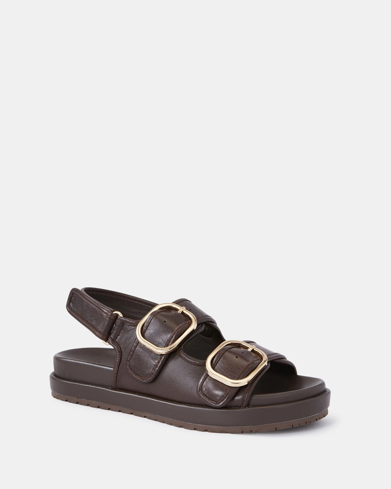 Atticus Ebony Pebble Leather Flatform - Image 2