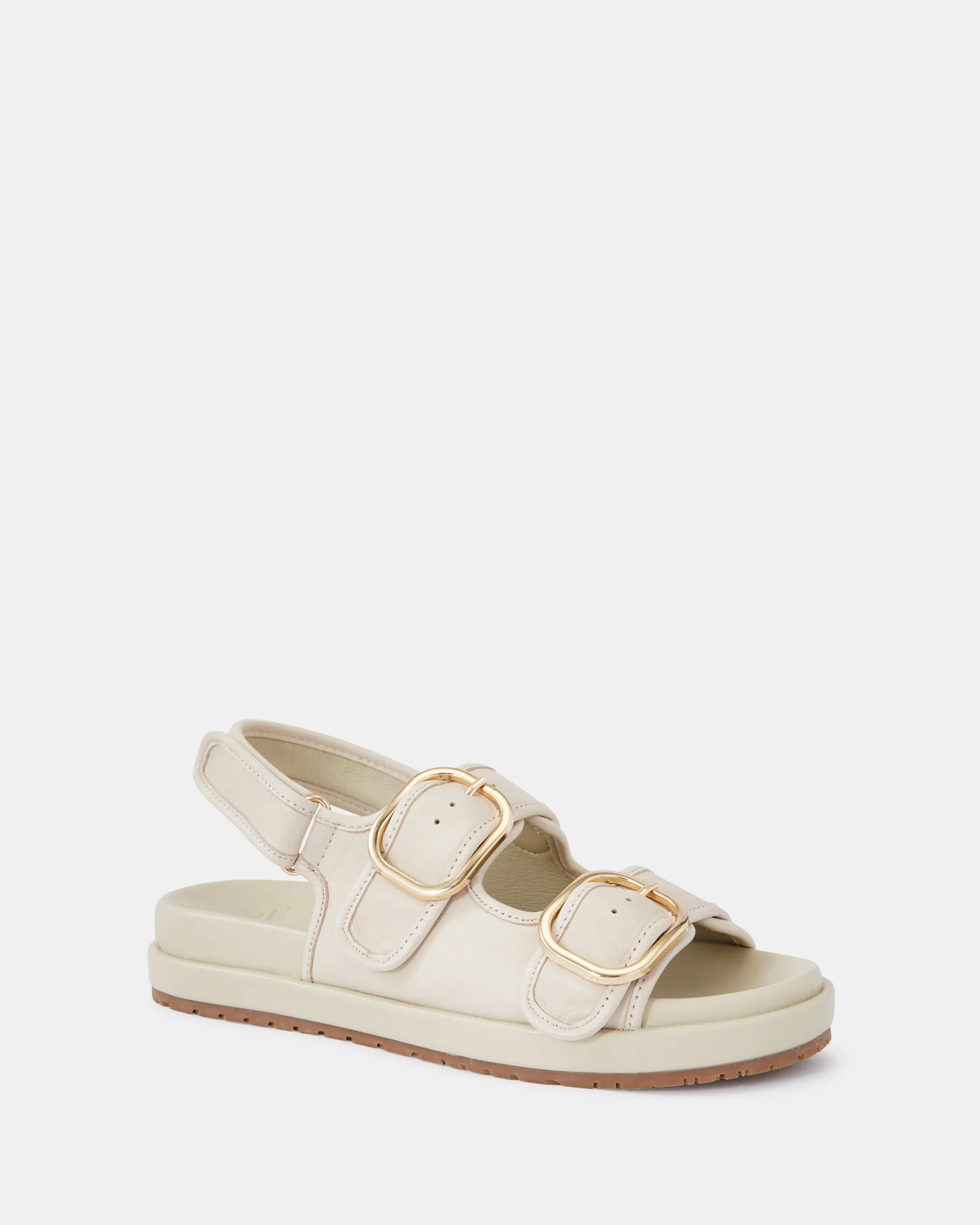 Atticus Vintage Ivory Pebble Leather Flatform - Image 2