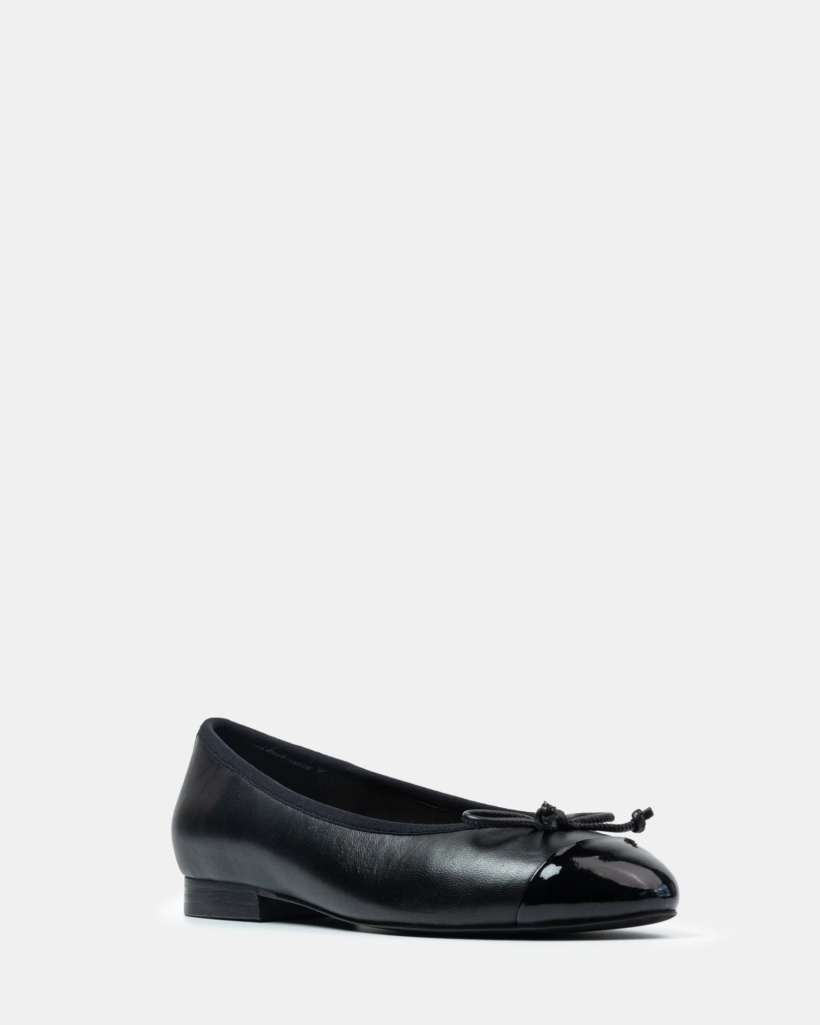 Avah Black Premium Leather Ballet Flat - Image 2