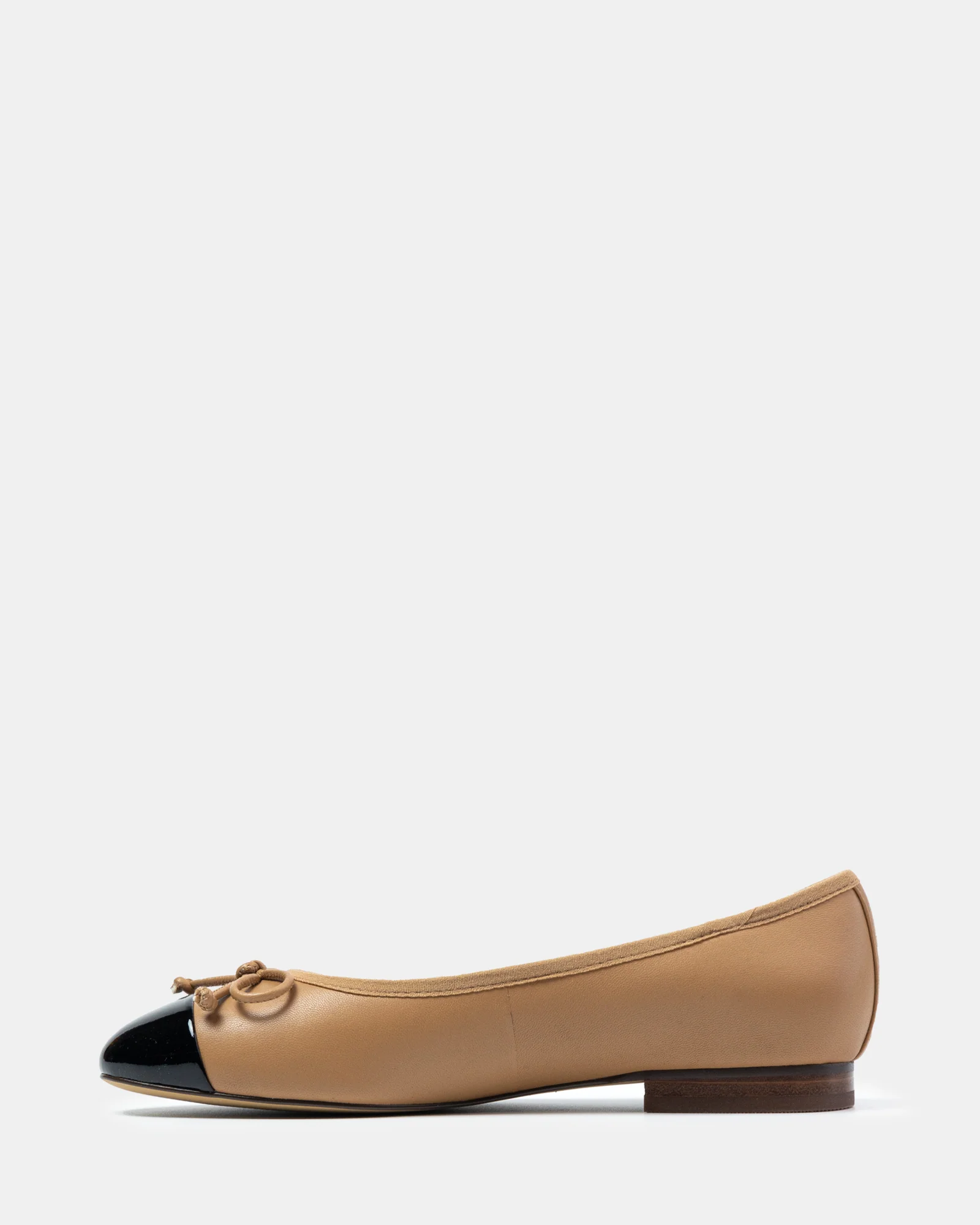 Avah Dark Sand Leather Ballet Flat - Image 6
