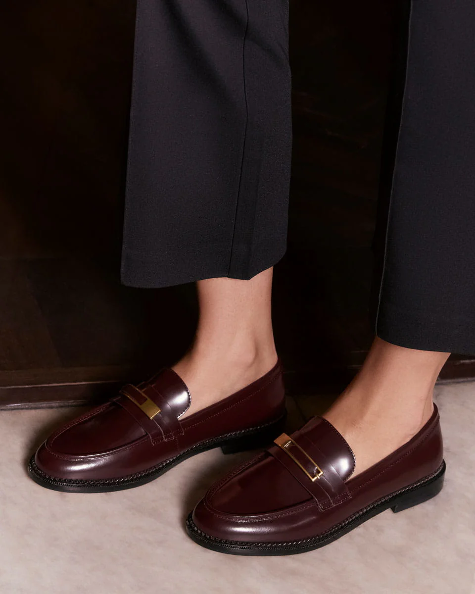 Bennett Plum Leather Loafer - Image 3