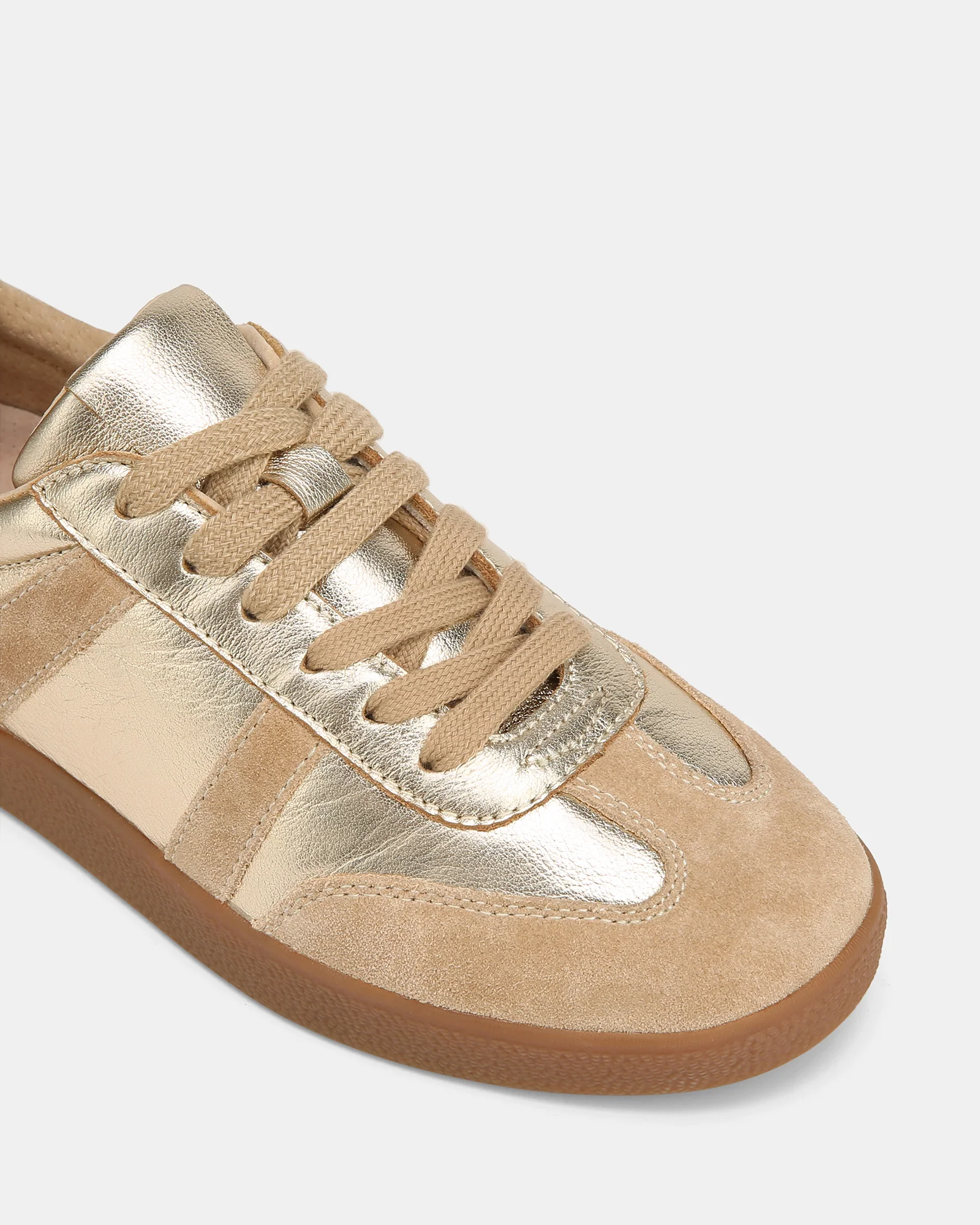 Boston Gold Metallic Leather Sneaker - Image 3