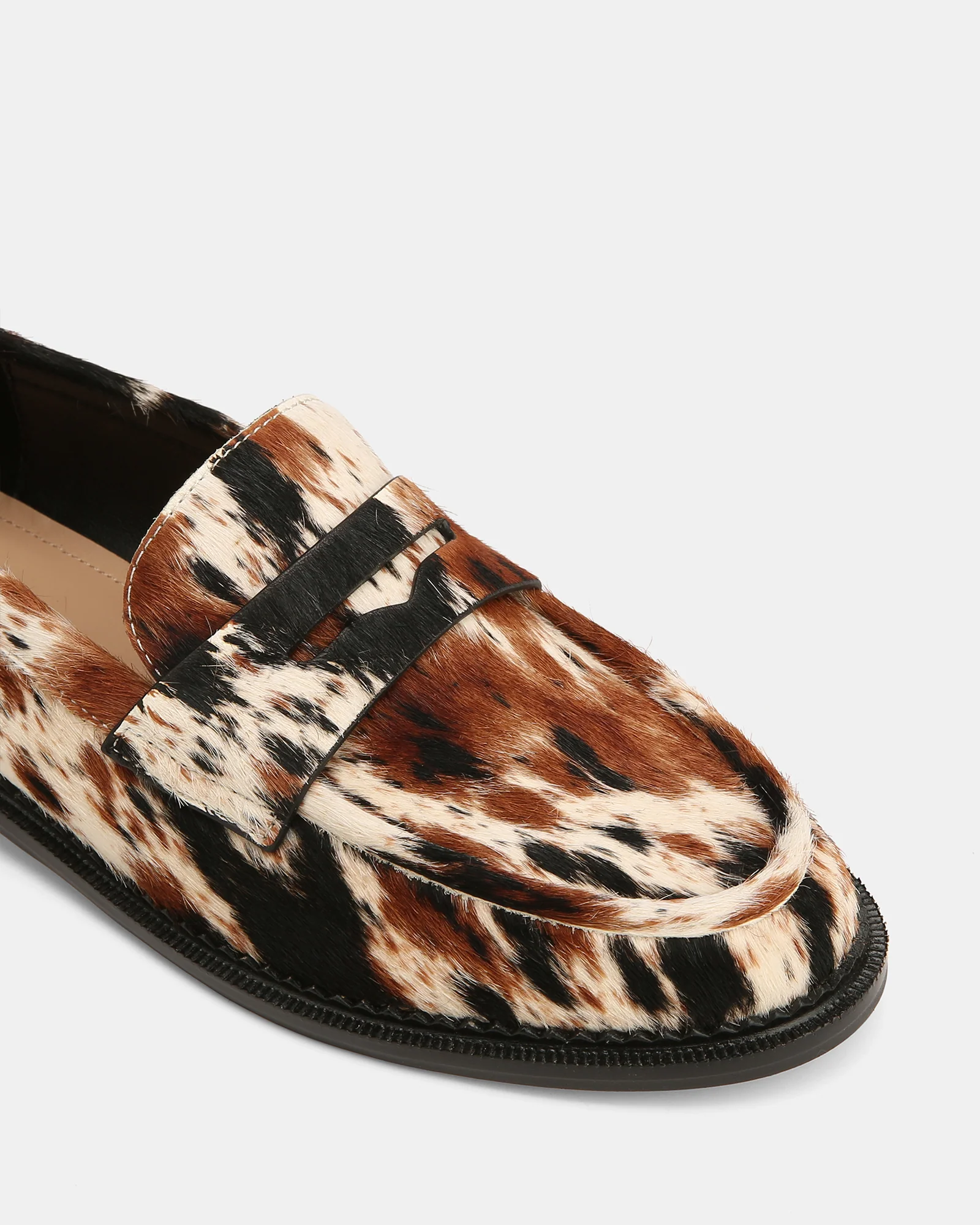 Brody Cowhide Print Leather Flat Loafers - Image 3