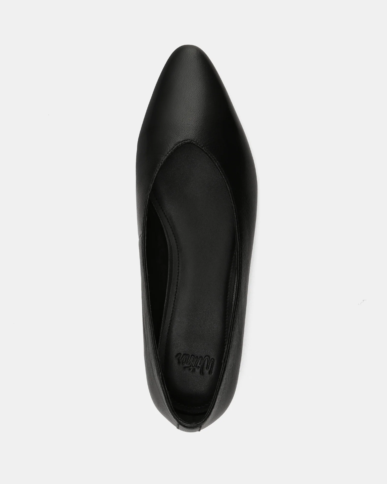 Calio Black Leather Ballet Flat - Image 5