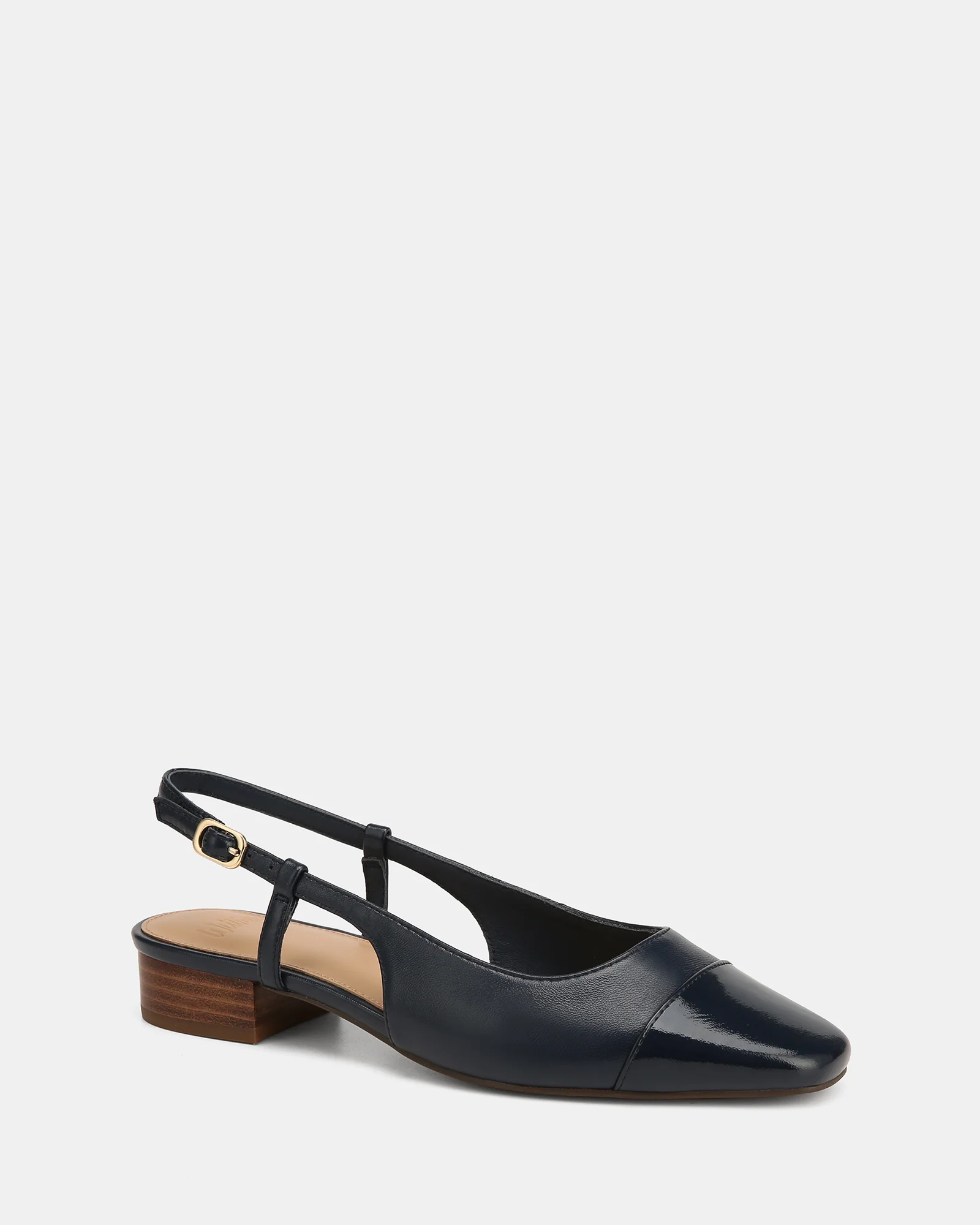 Dame Navy Leather Slingback - Image 2