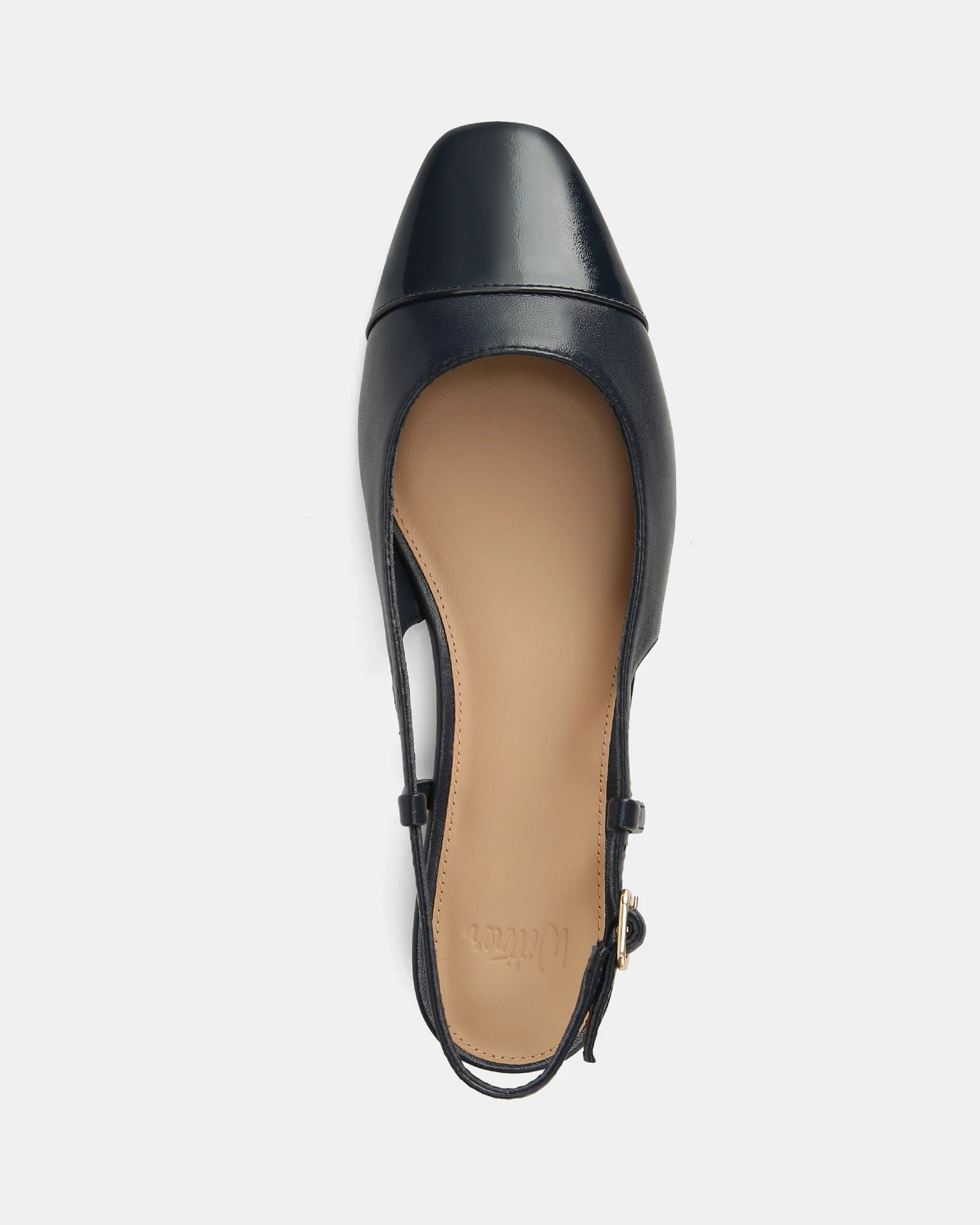 Dame Navy Leather Slingback - Image 5