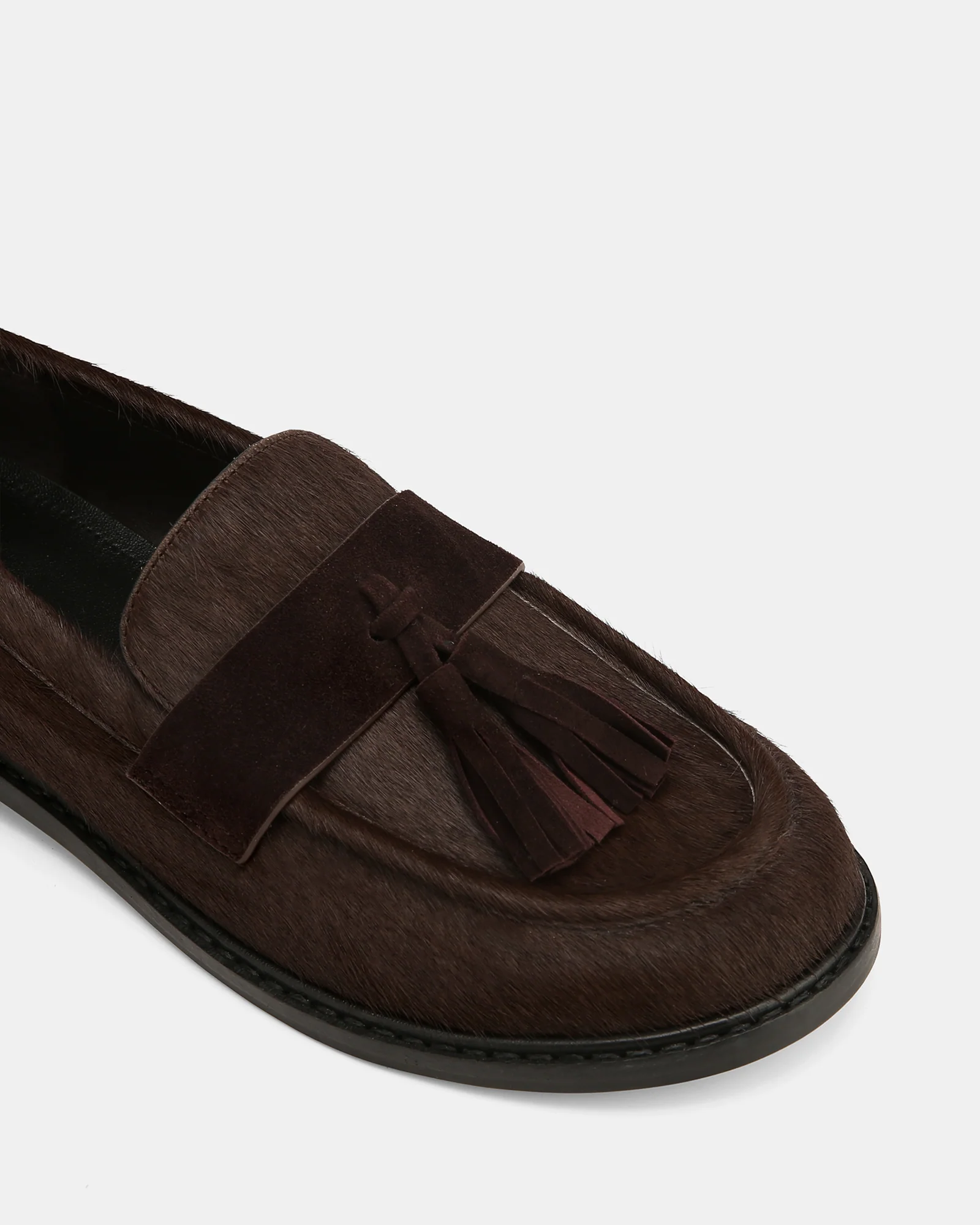 Evelyn Chocolate Hair-on Leather Loafer - Image 3