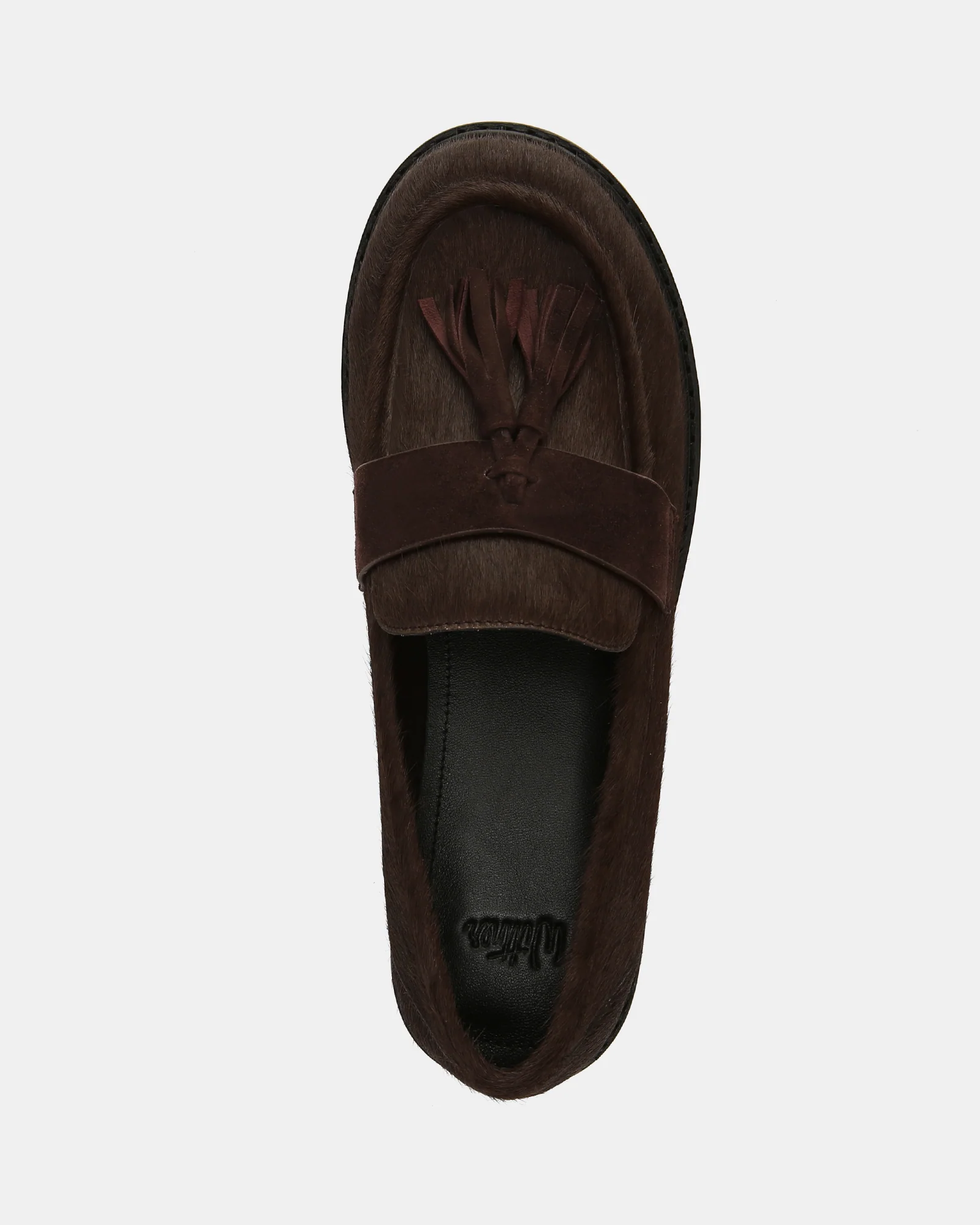 Evelyn Chocolate Hair-on Leather Loafer - Image 5