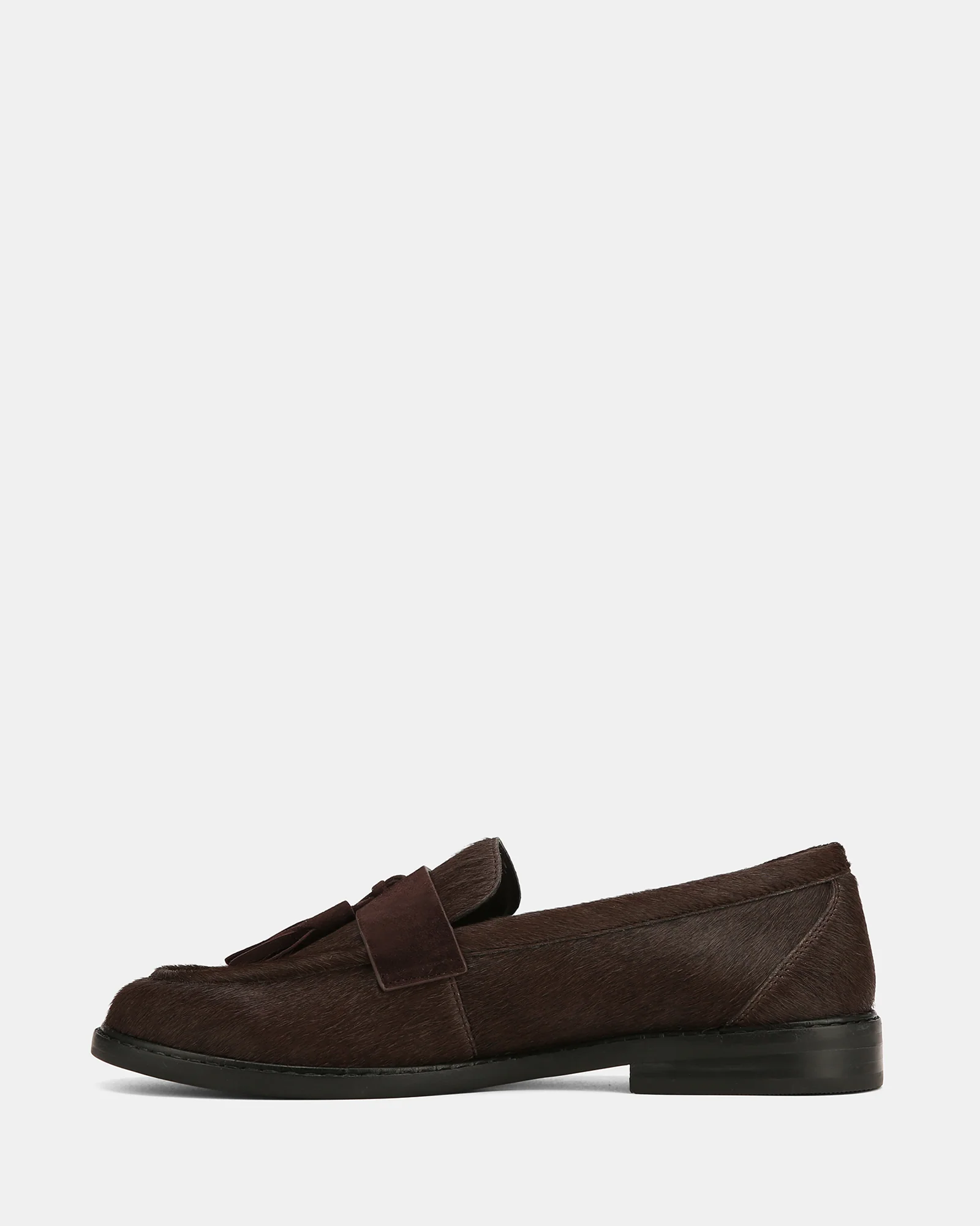 Evelyn Chocolate Hair-on Leather Loafer - Image 6