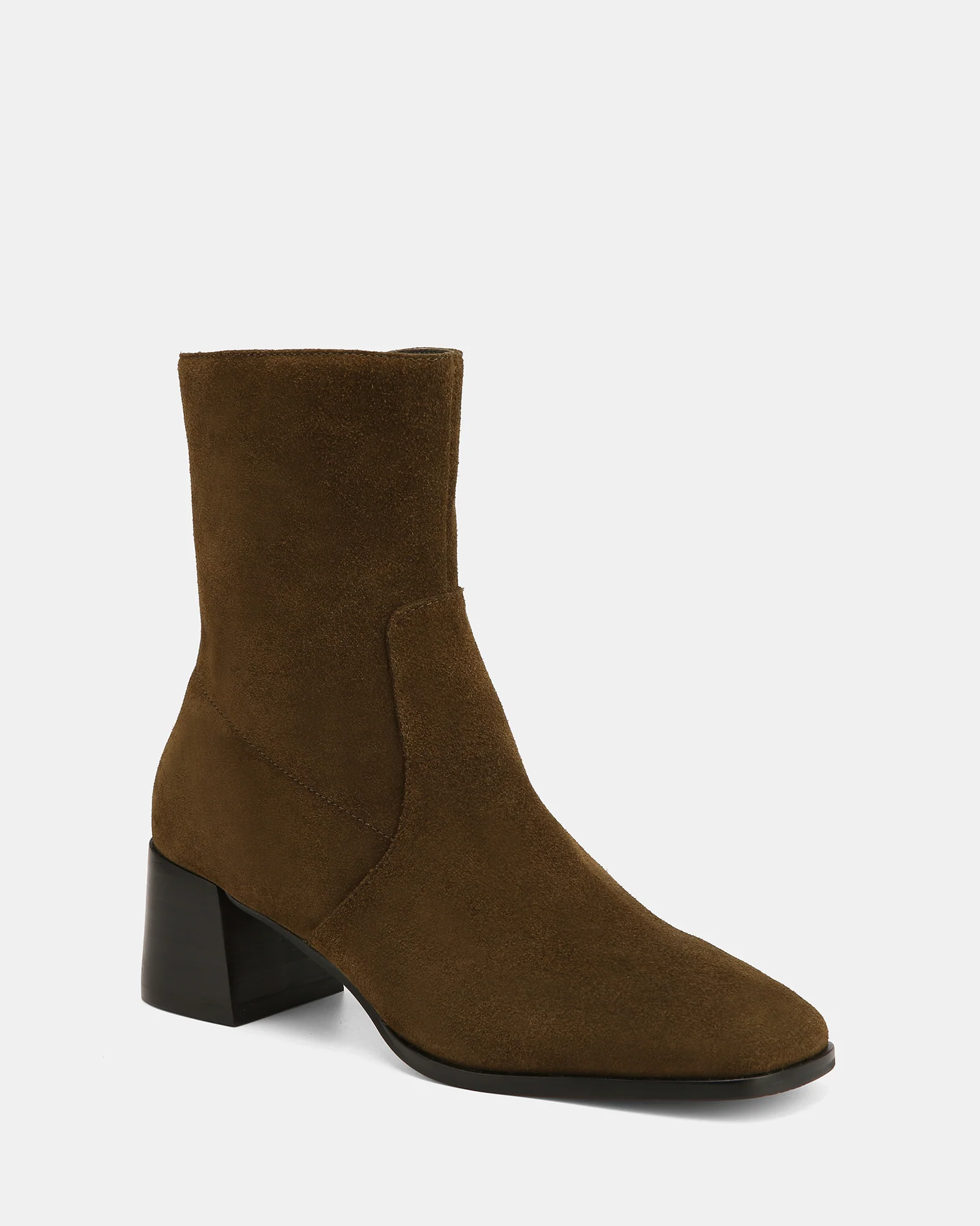 Gaylen Olive Green Suede Leather Ankle Boot - Image 2