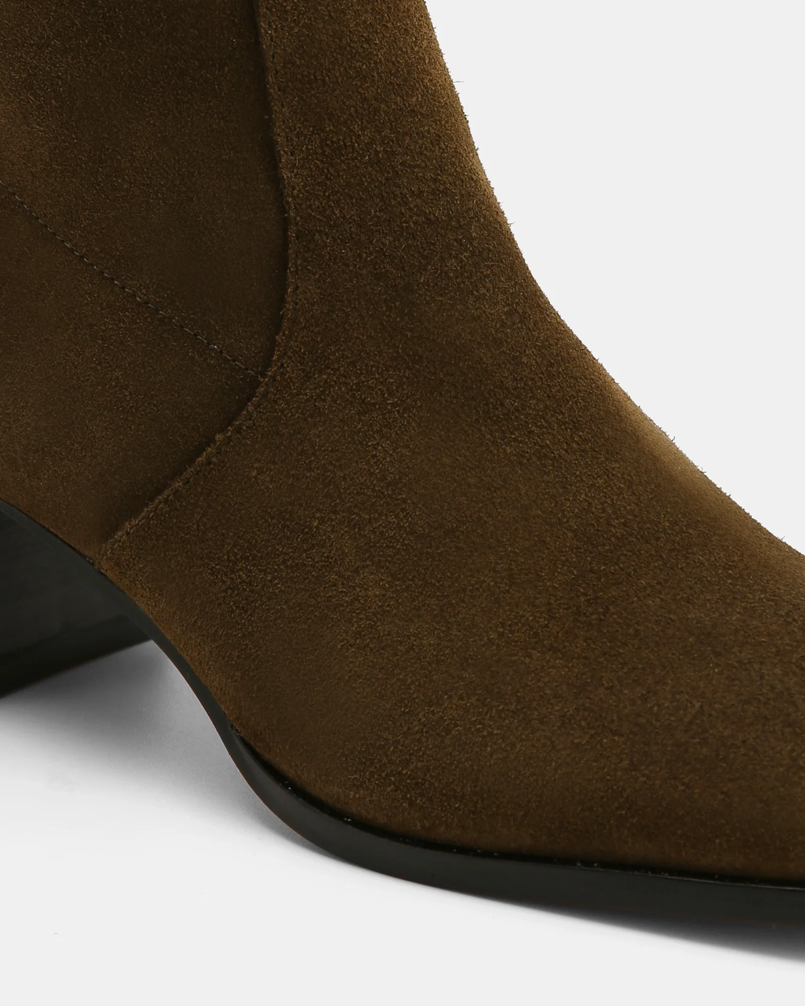 Gaylen Olive Green Suede Leather Ankle Boot - Image 3
