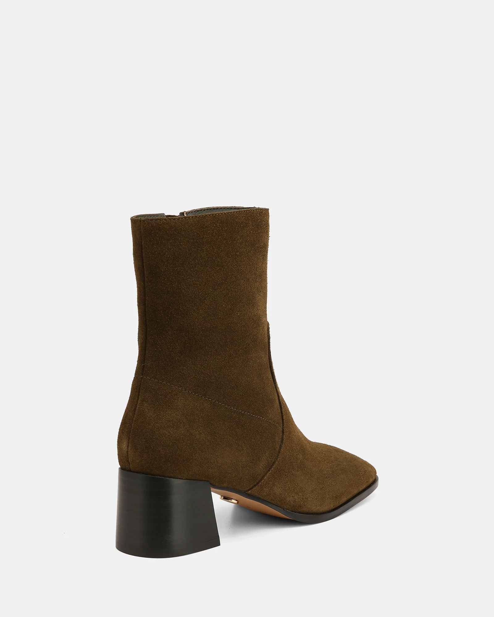 Gaylen Olive Green Suede Leather Ankle Boot - Image 4