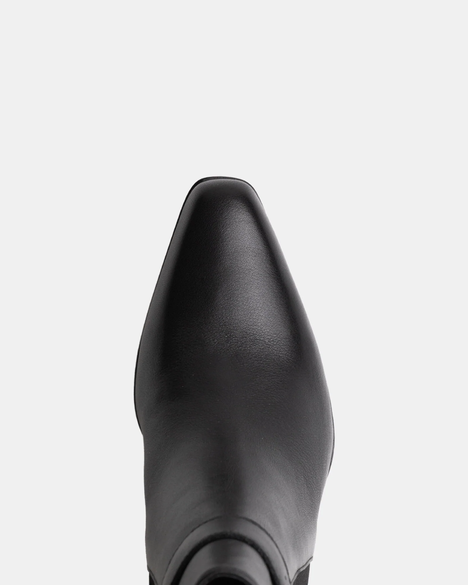 Holli Black Leather Ankle Boot - Image 5
