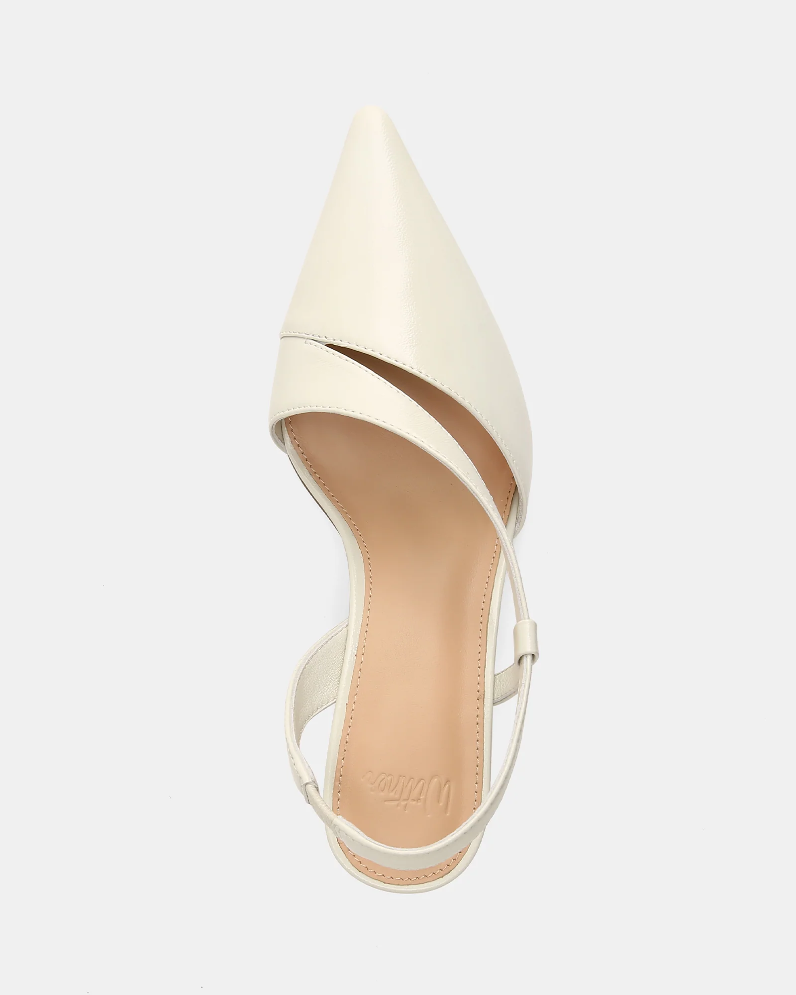 Lannie Ivory Leather Slingback - Image 5