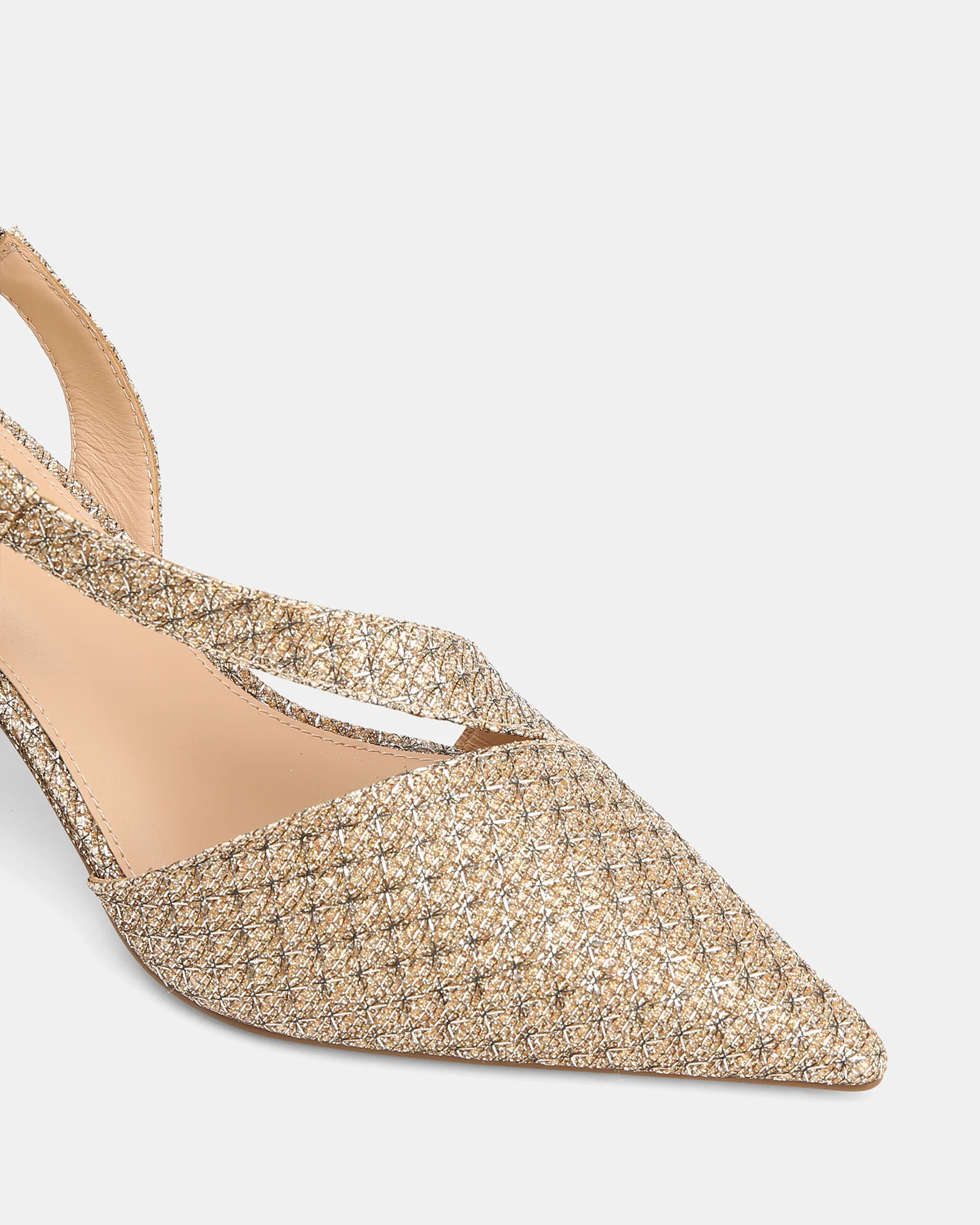 Lannie Gold Metallic Lurex Slingback - Image 3