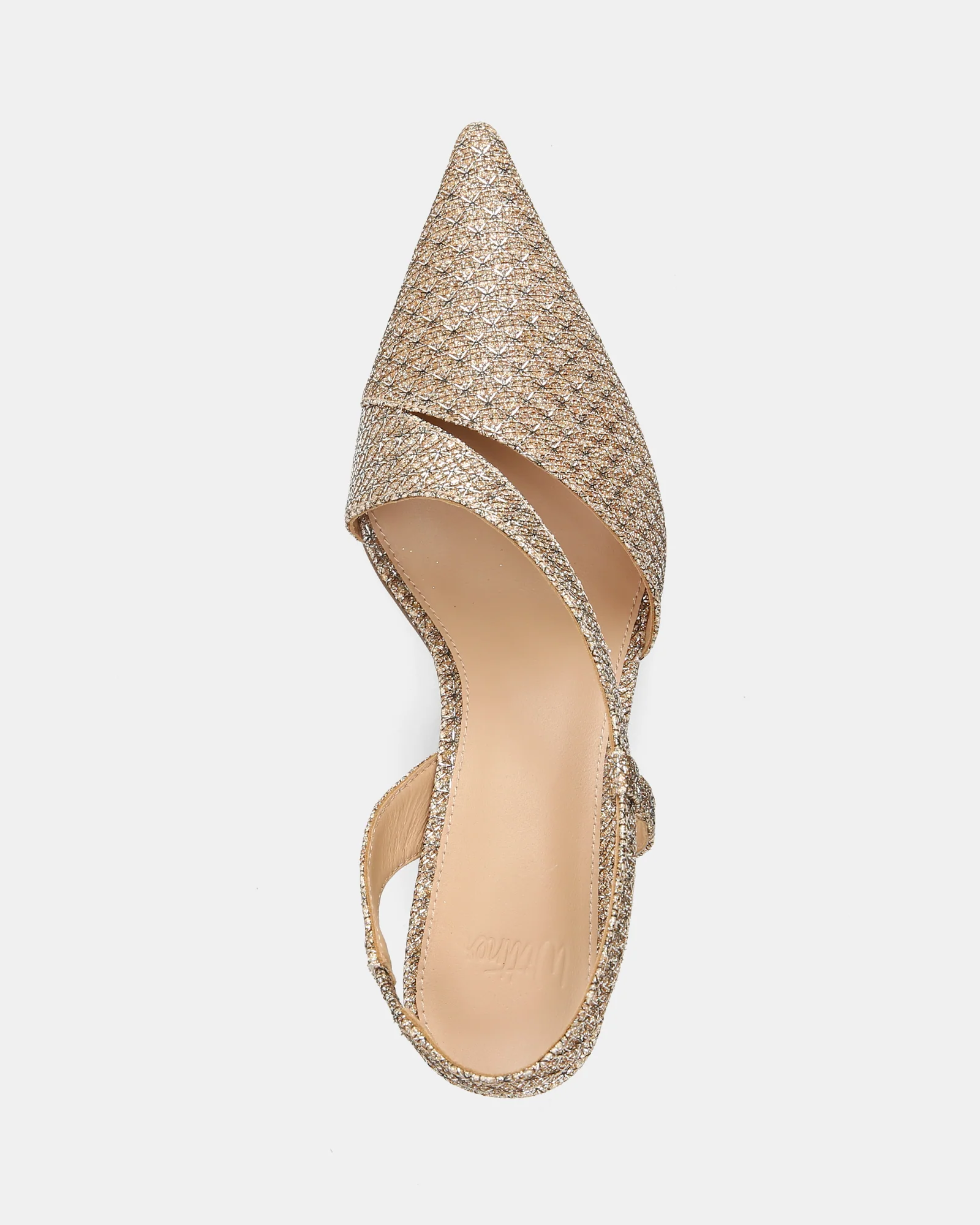 Lannie Gold Metallic Lurex Slingback - Image 5