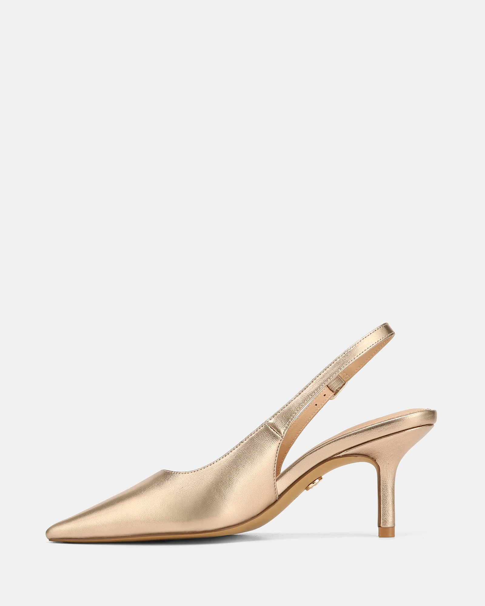 Leia Champagne Metallic Leather Slingback - Image 6