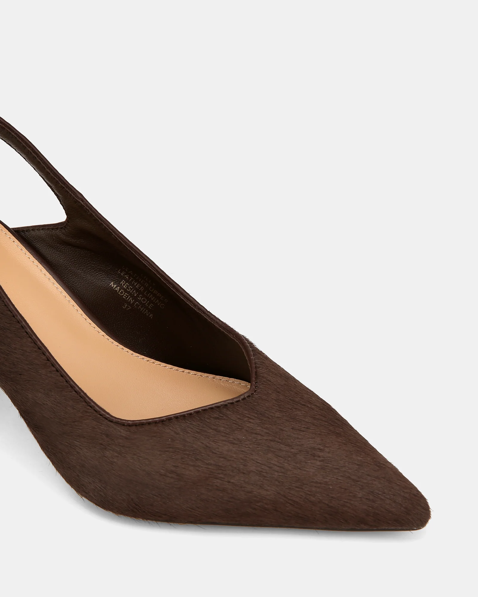 Lilly Chocolate Hair-on Leather Slingback - Image 3