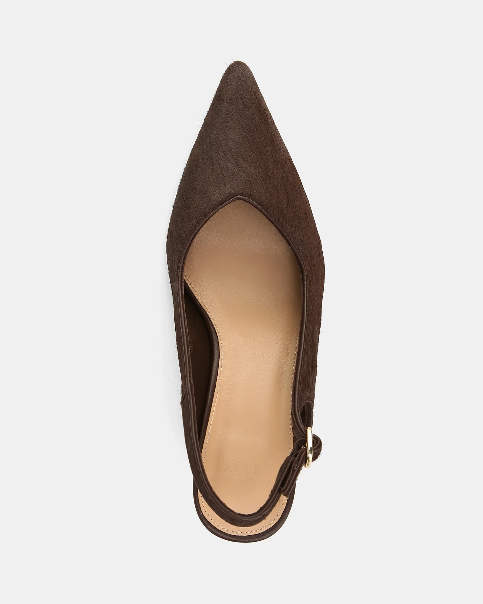 Lilly Chocolate Hair-on Leather Slingback - Image 5