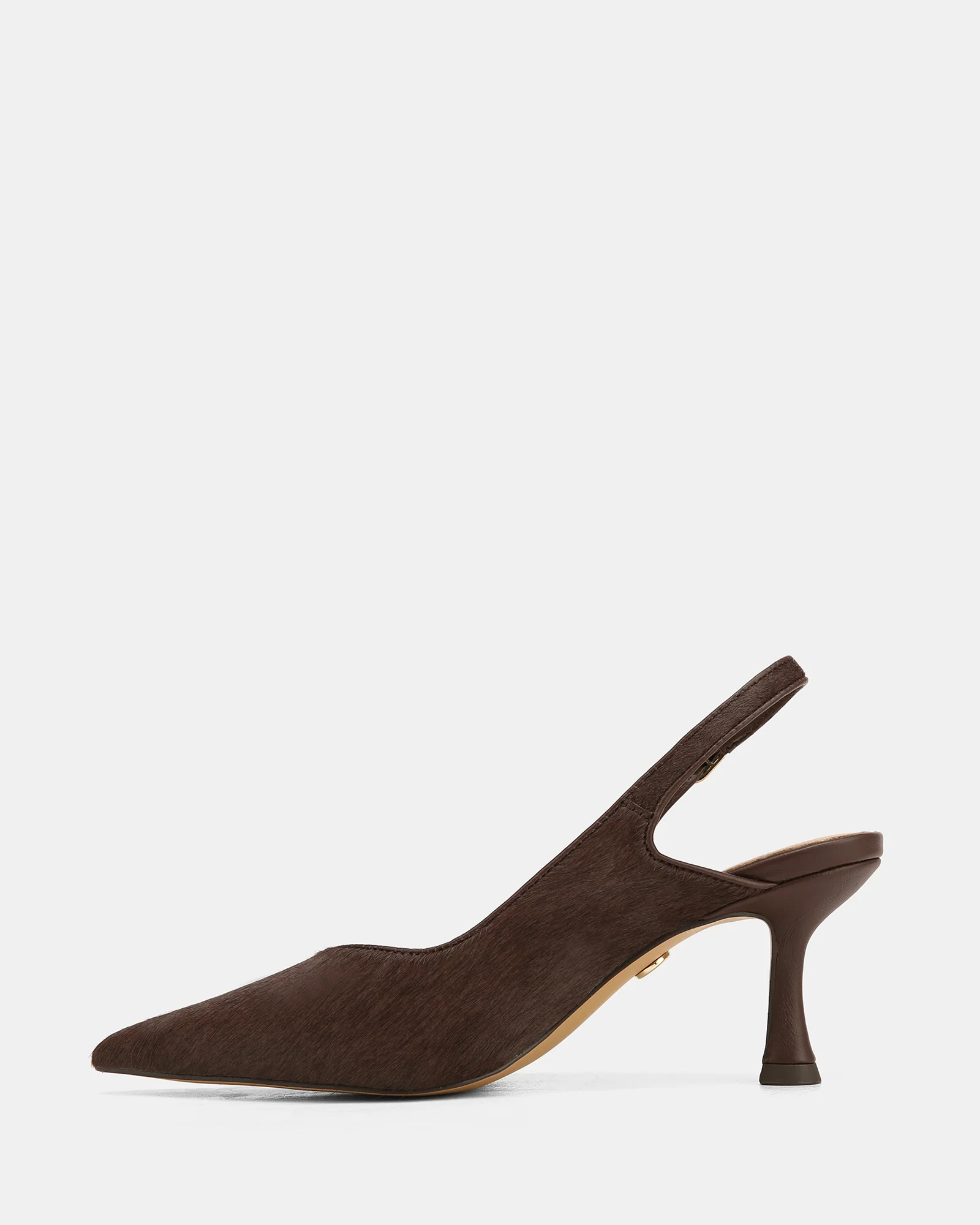 Lilly Chocolate Hair-on Leather Slingback - Image 6