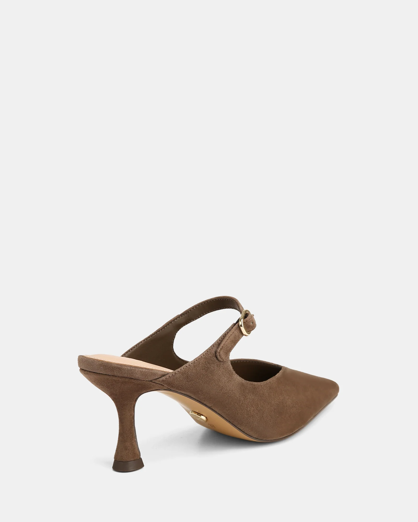 Lucille Mocha Brown Suede Leather Mule - Image 4
