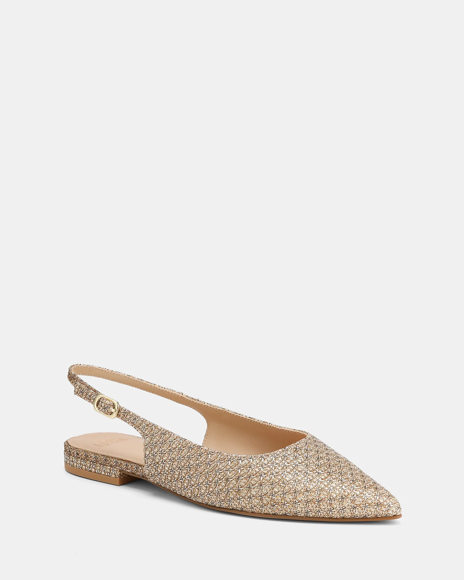Mary Gold Metallic Lurex Slingback - Image 2