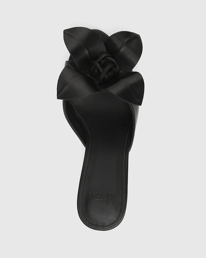 Oliva Black Leather Mule - Image 5