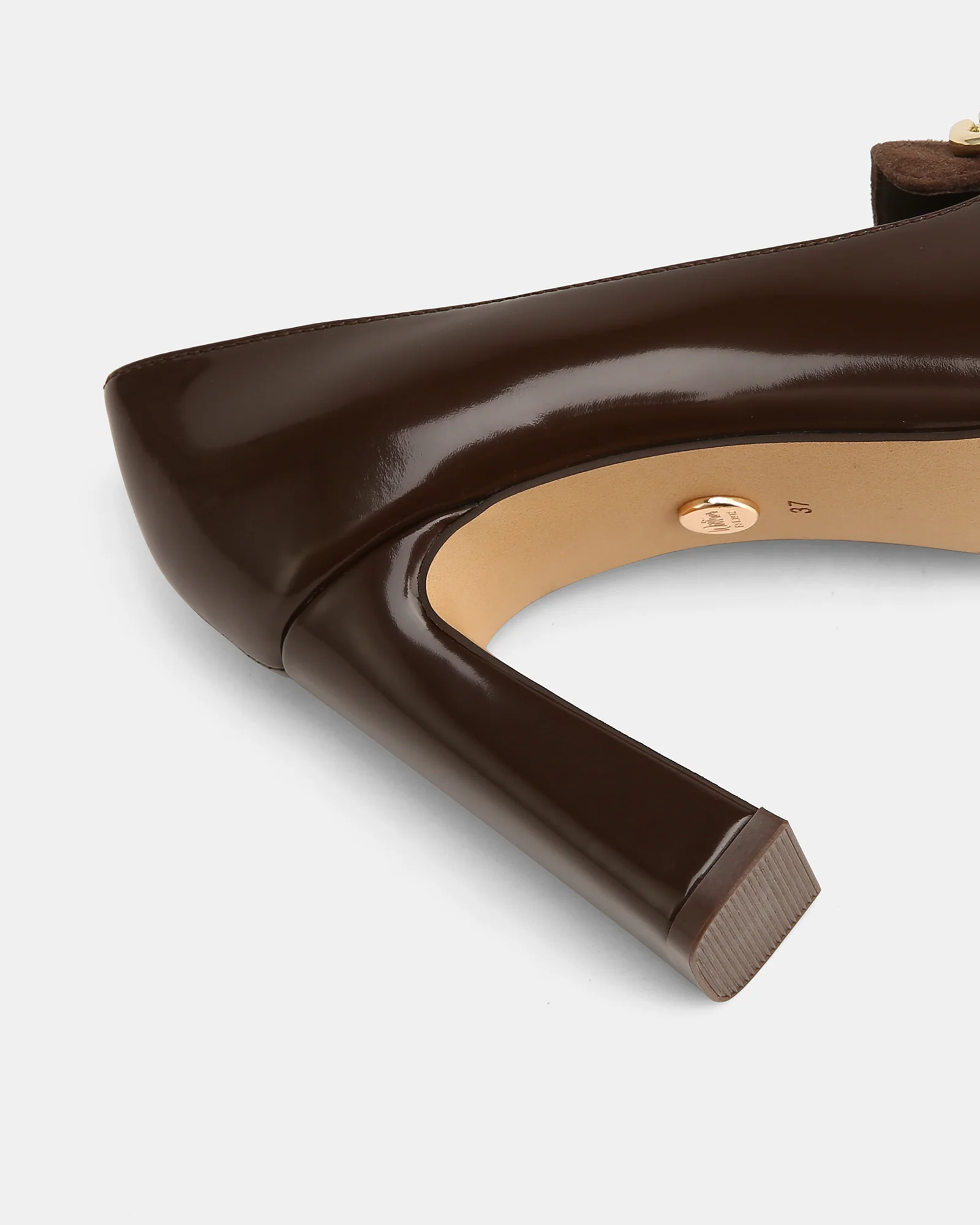 Pence Chocolate Leather Pump - Image 3