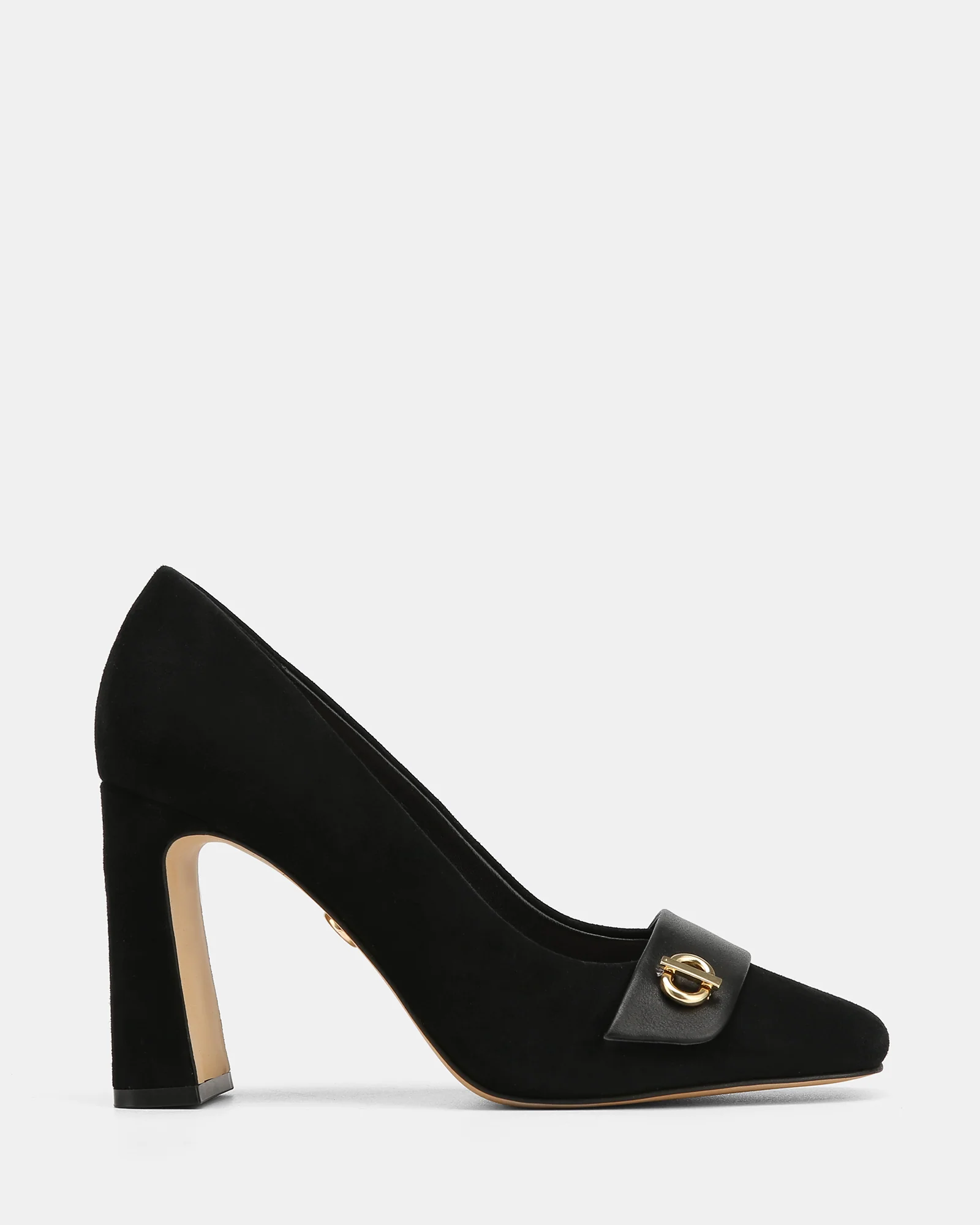 Petra Black Suede Leather Pump