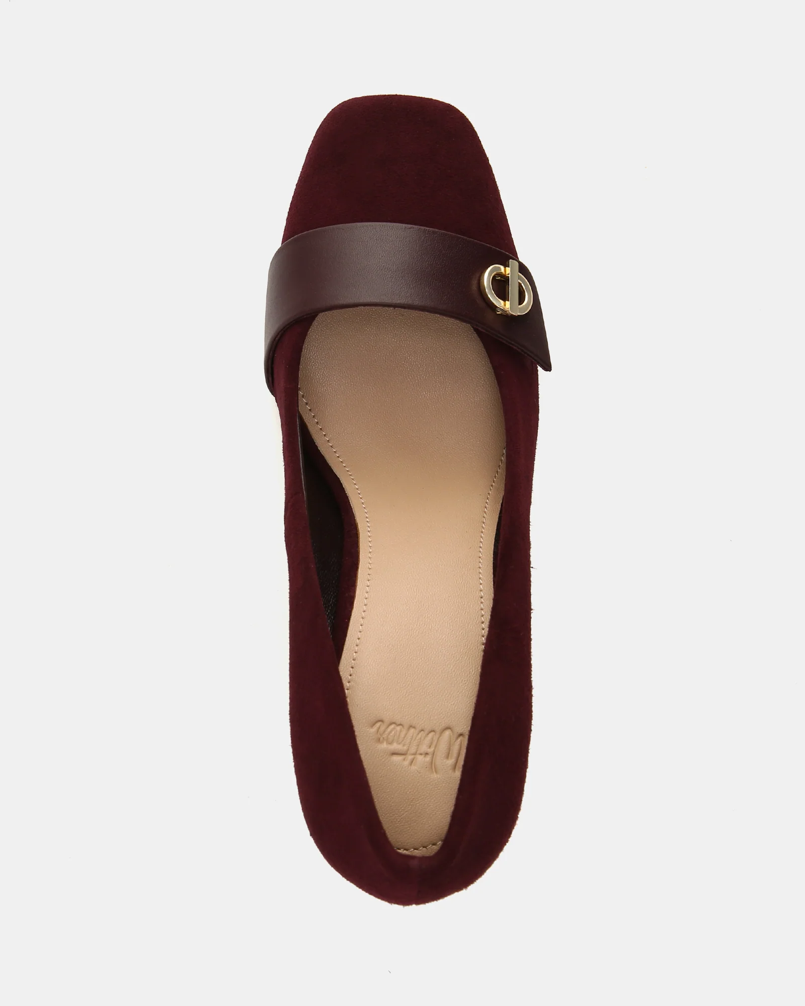 Petra Raisin Suede Leather Pump - Image 6