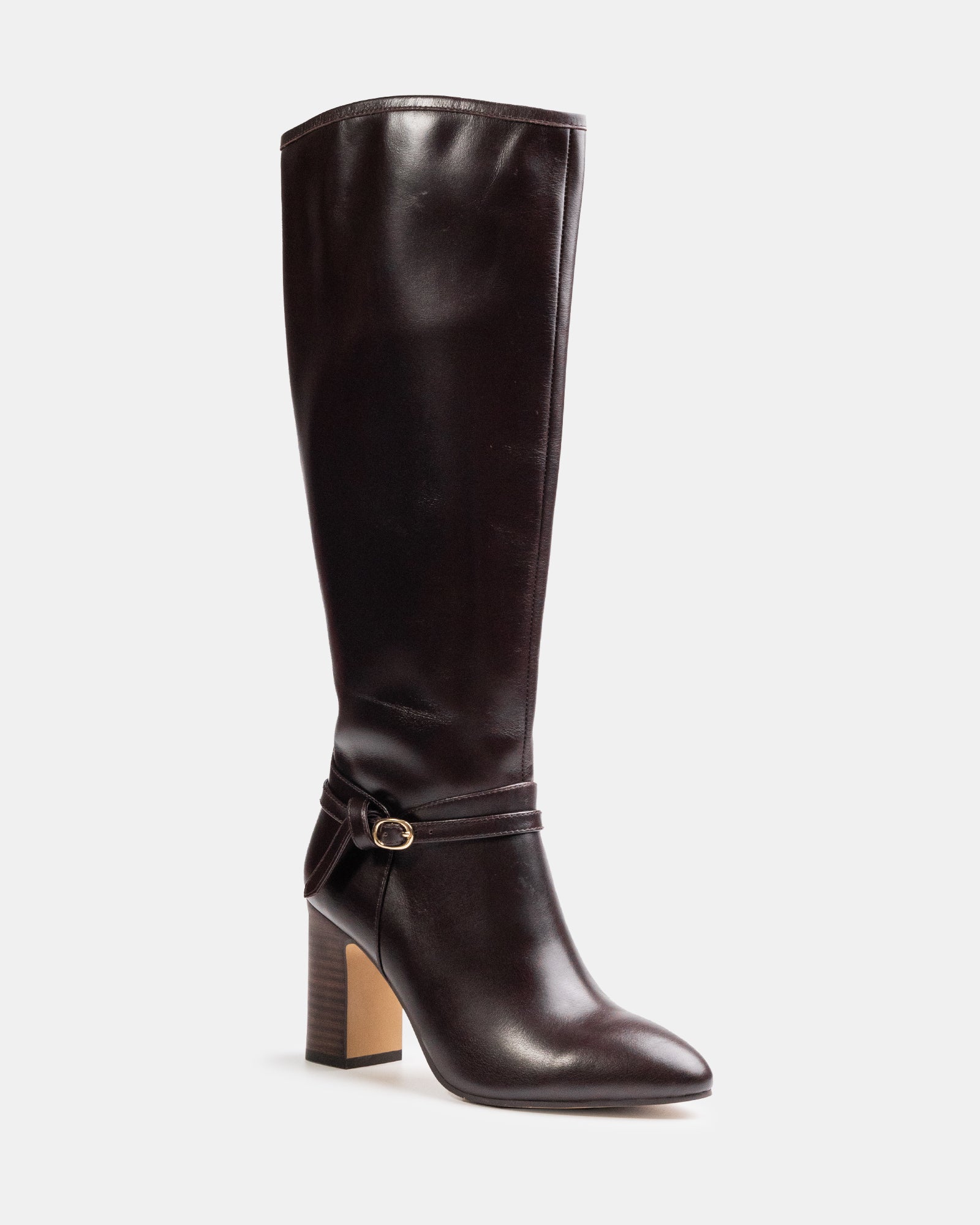 Presley Dark Brown Leather Knee High Boot - Image 2