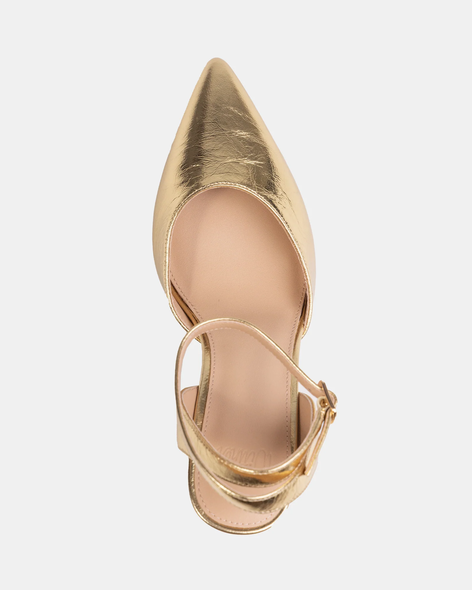Reva Gold Metallic Leather Stiletto Heel - Image 5