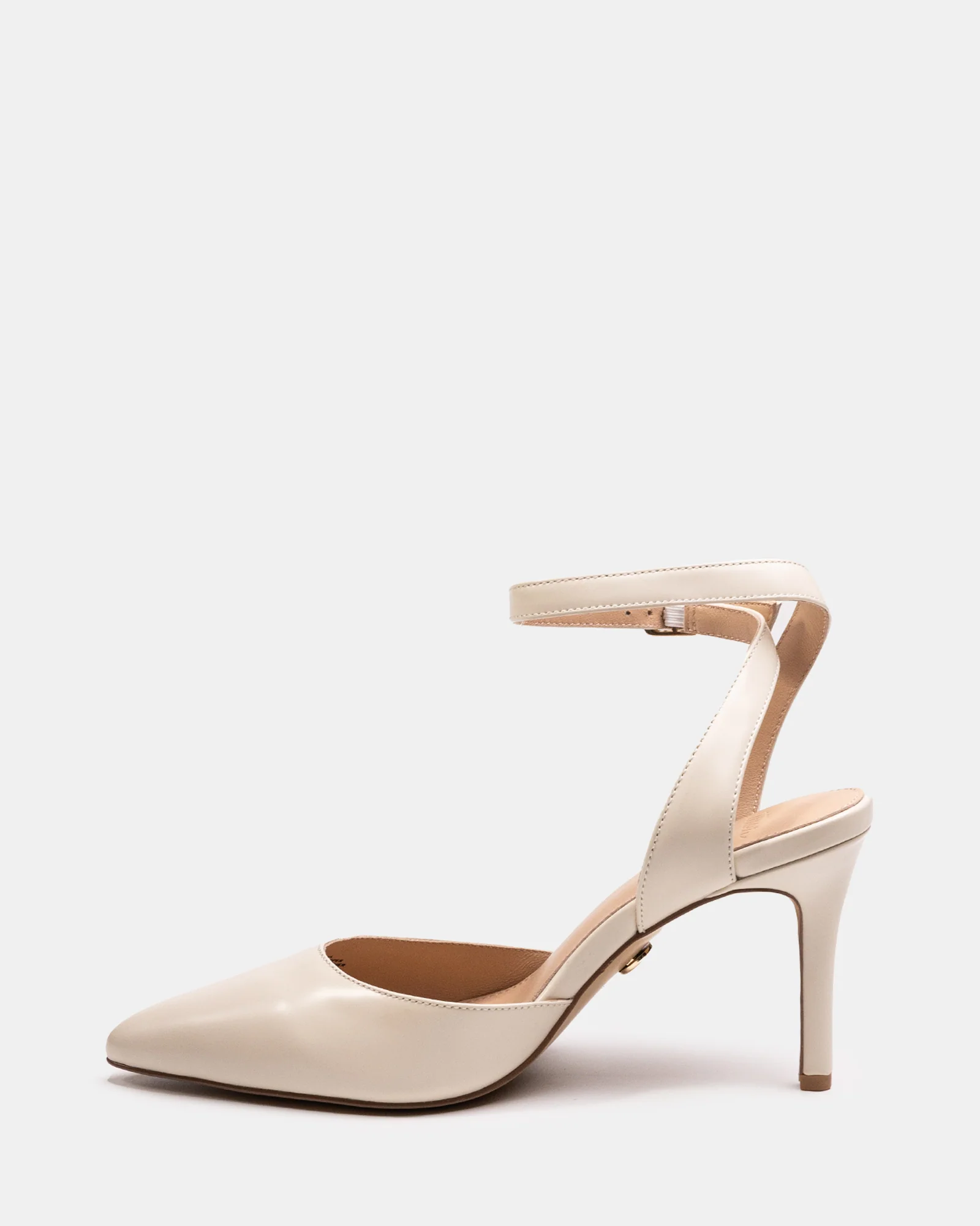 Reva Vintage Ivory Leather Stiletto Heel - Image 6