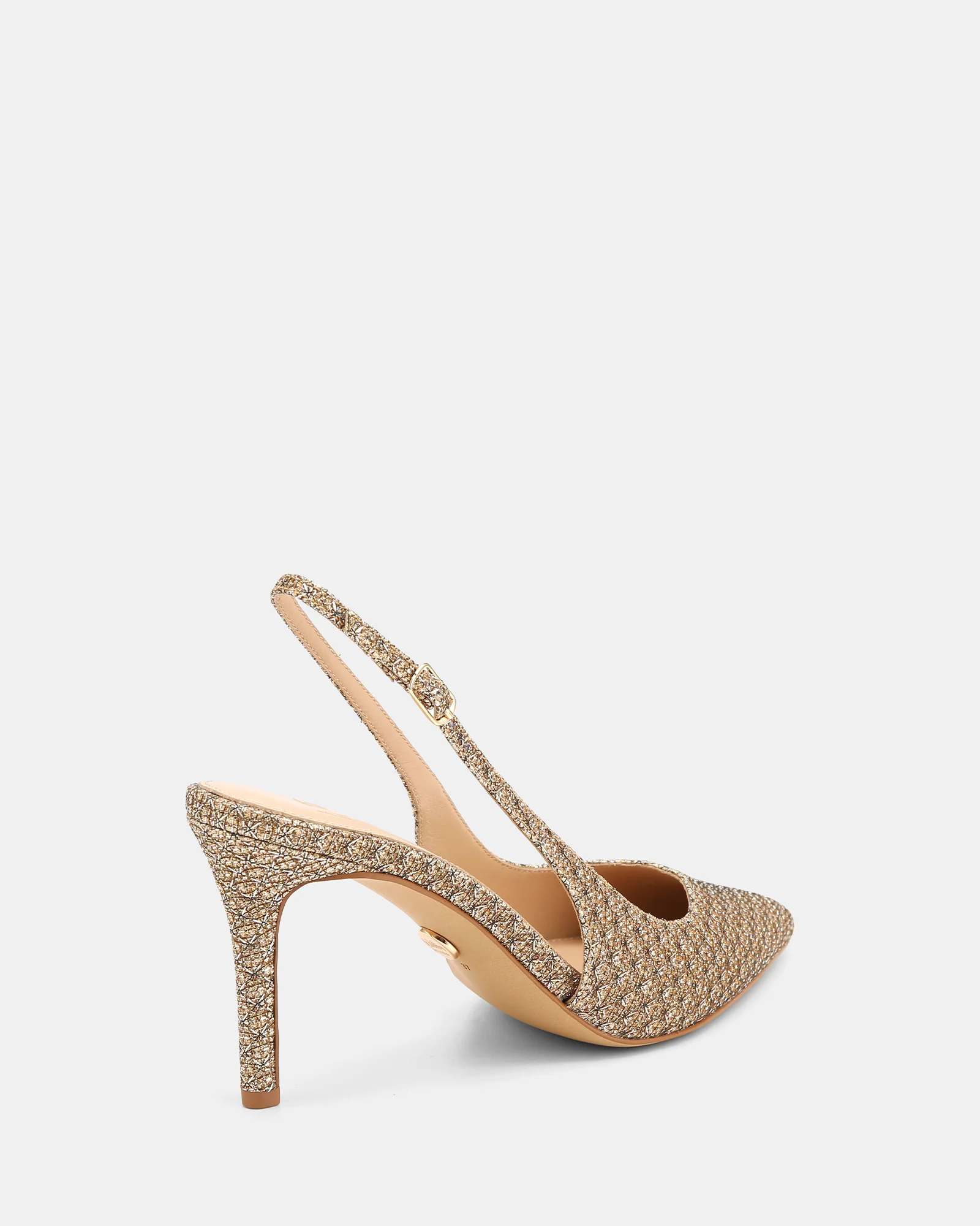 Riker Gold Metallic Lurex Slingback - Image 5