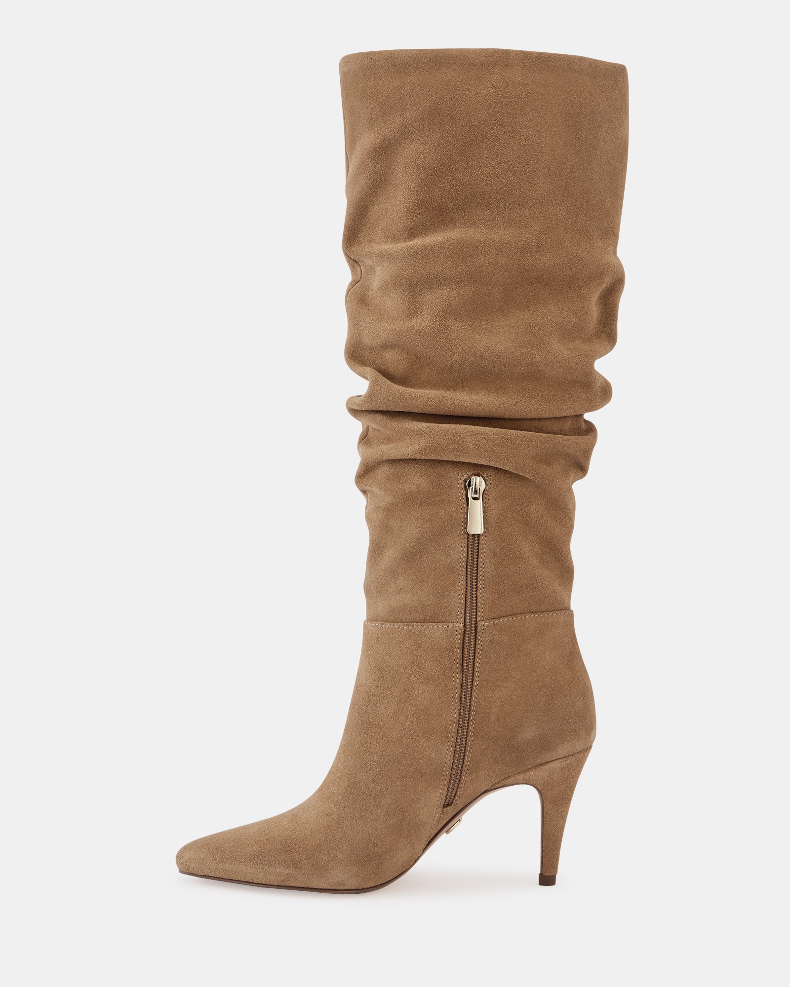 Romayn Fawn Suede Leather Knee High Boot - Image 7