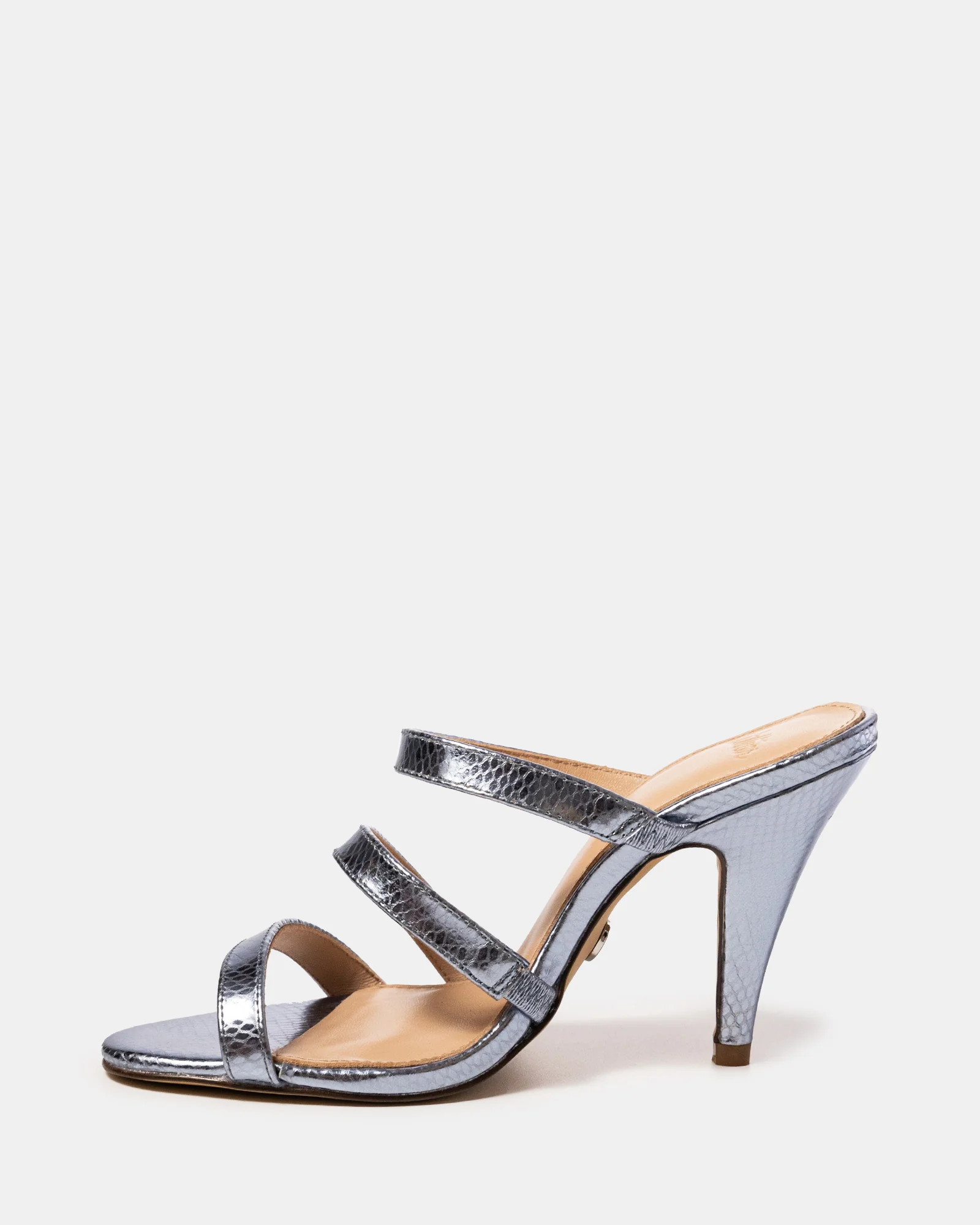Terra Ice Blue Metallic Reptile Emboss Leather Heel - Image 6