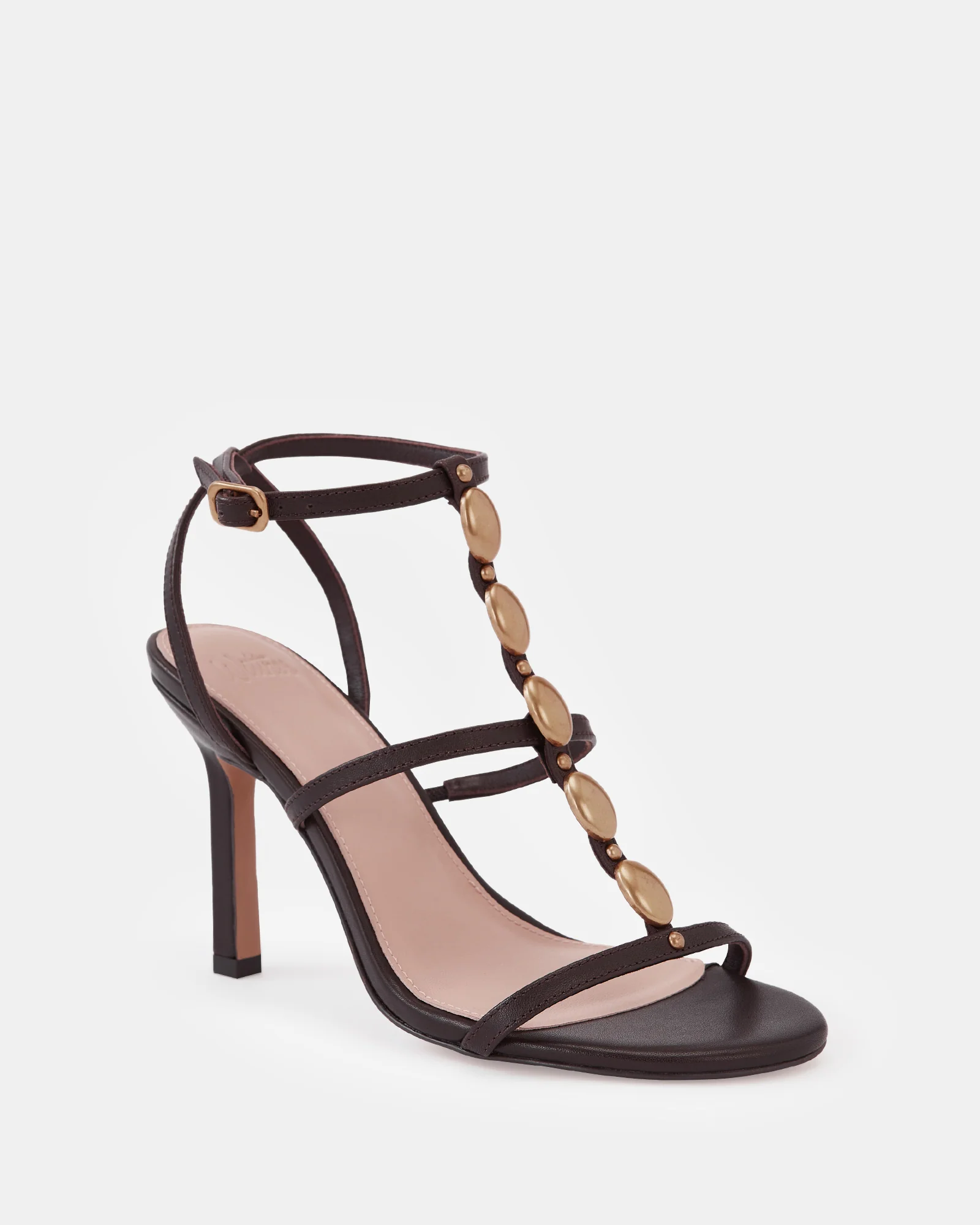 Zola Espresso Leather Stiletto Heel - Image 2